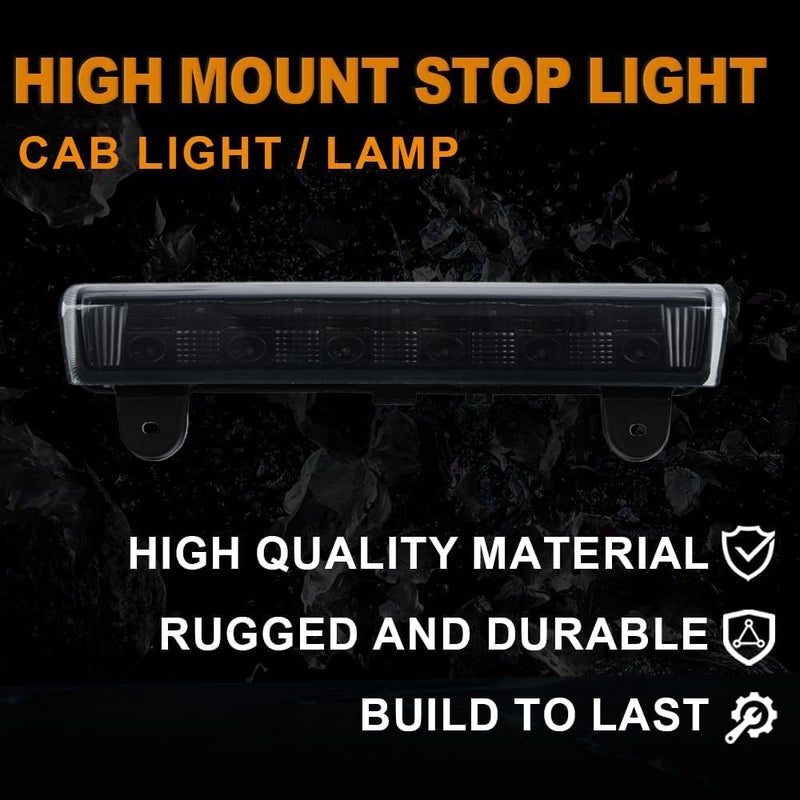 GPLUS LED Third Brake Light Compatible with Chevy Suburban Tahoe GMC Yukon 2000 2001 2002 2003 2004 2005 2006 3RD Stop Tail Lamps Smoky Lens Chrome Housing - Image 3